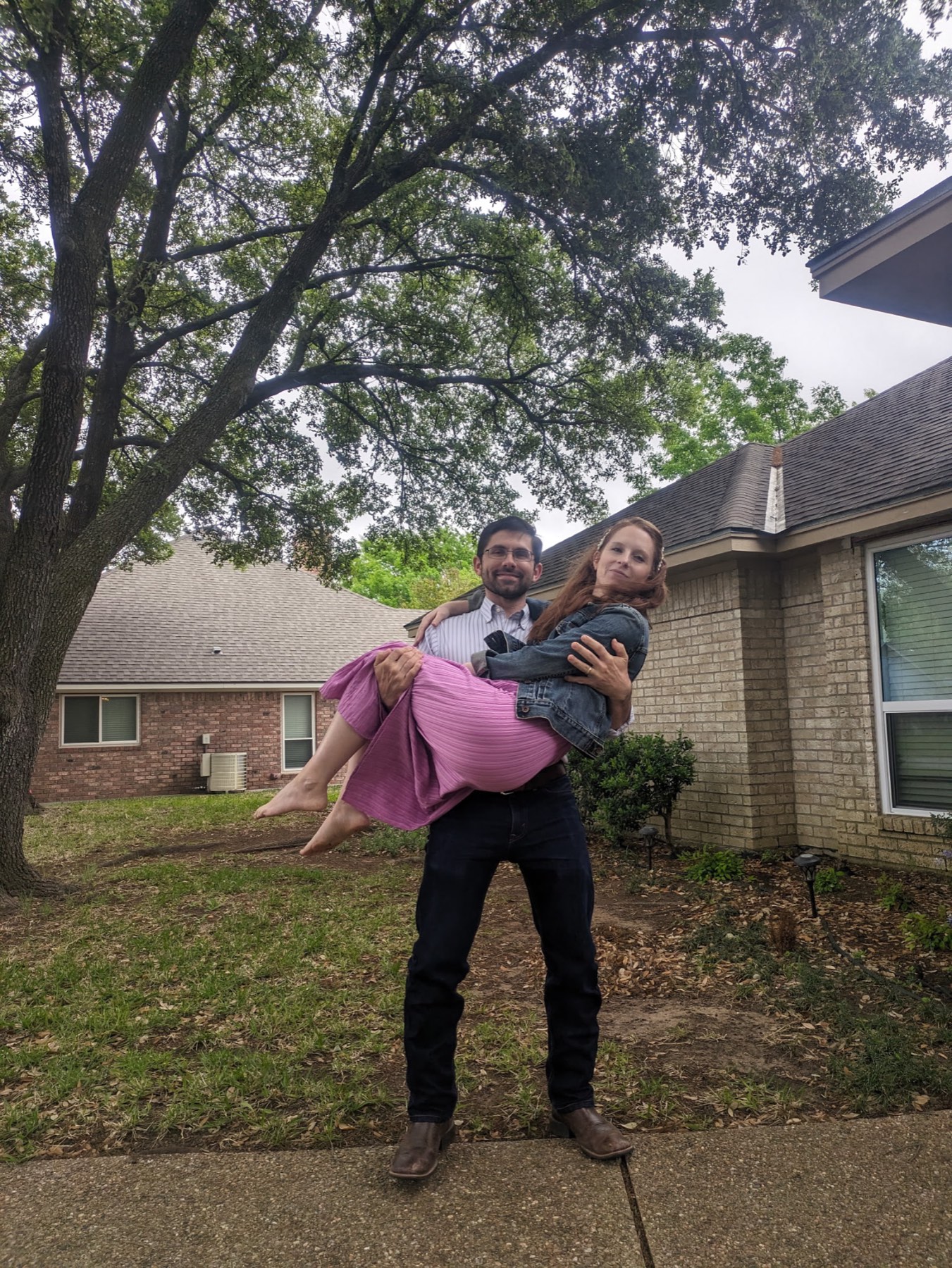 Steven carrying Melissa